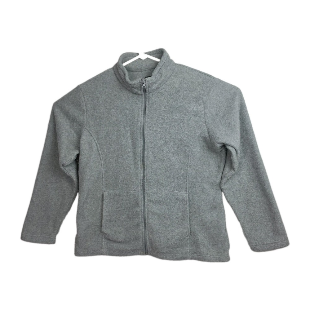 Bass Pro Shops Full-Zip Fleece Sweatshirt Women's Size XL Gray Pockets